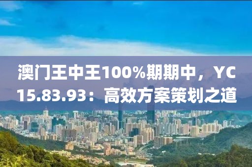 澳門王中王100%期期中，YC15.83.93：高效方案策劃之道