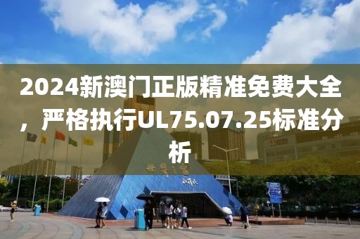 2024新澳門正版精準(zhǔn)免費(fèi)大全，嚴(yán)格執(zhí)行UL75.07.25標(biāo)準(zhǔn)分析