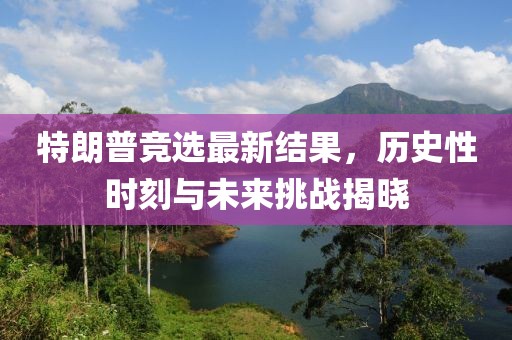 特朗普競(jìng)選最新結(jié)果，歷史性時(shí)刻與未來挑戰(zhàn)揭曉