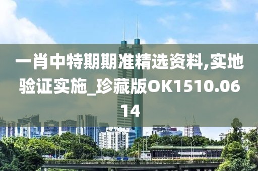 一肖中特期期準(zhǔn)精選資料,實(shí)地驗(yàn)證實(shí)施_珍藏版OK1510.0614