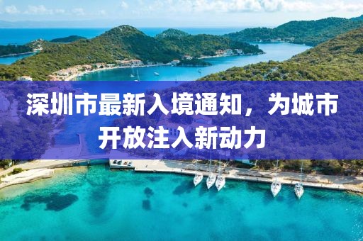 深圳市最新入境通知，為城市開放注入新動力