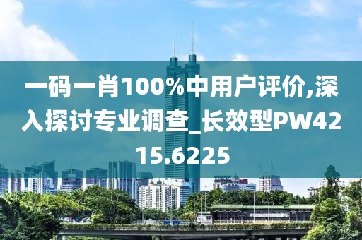 一碼一肖100%中用戶評價,深入探討專業(yè)調(diào)查_長效型PW4215.6225