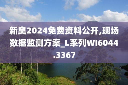 新奧2024免費(fèi)資料公開,現(xiàn)場(chǎng)數(shù)據(jù)監(jiān)測(cè)方案_L系列WI6044.3367