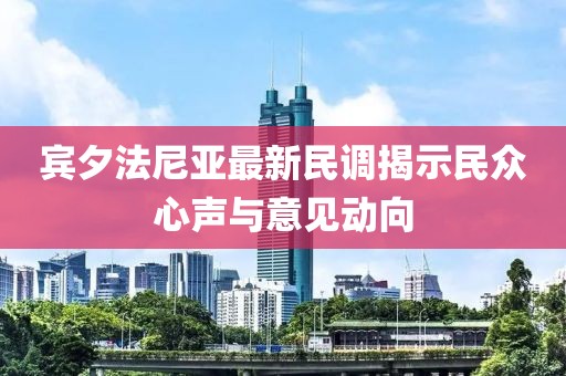 賓夕法尼亞最新民調(diào)揭示民眾心聲與意見(jiàn)動(dòng)向