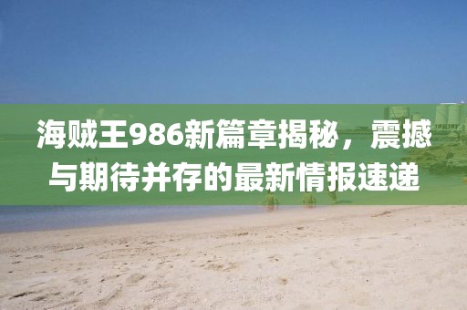 海賊王986新篇章揭秘，震撼與期待并存的最新情報(bào)速遞