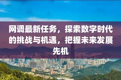 網(wǎng)調(diào)最新任務(wù)，探索數(shù)字時(shí)代的挑戰(zhàn)與機(jī)遇，把握未來發(fā)展先機(jī)