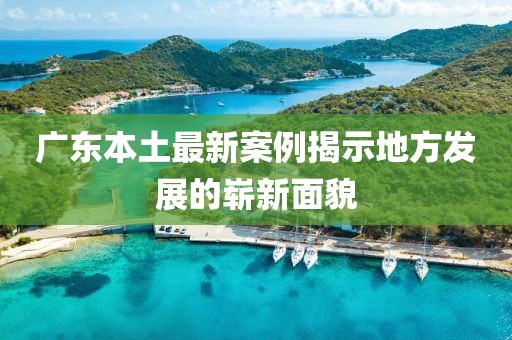 廣東本土最新案例揭示地方發(fā)展的嶄新面貌