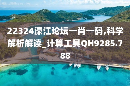 22324濠江論壇一肖一碼,科學解析解讀_計算工具QH9285.788