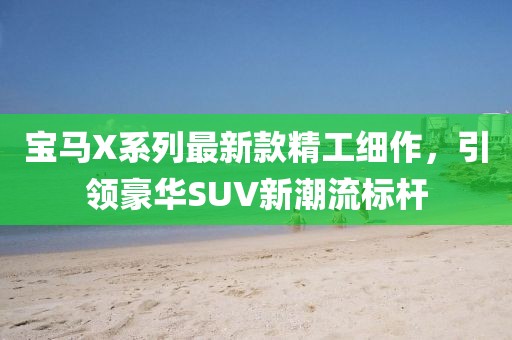 寶馬X系列最新款精工細(xì)作，引領(lǐng)豪華SUV新潮流標(biāo)桿