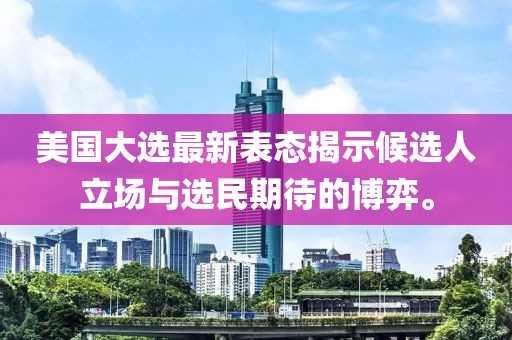 美國(guó)大選最新表態(tài)揭示候選人立場(chǎng)與選民期待的博弈。