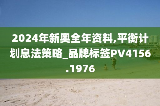 2024年新奧全年資料,平衡計劃息法策略_品牌標(biāo)簽PV4156.1976