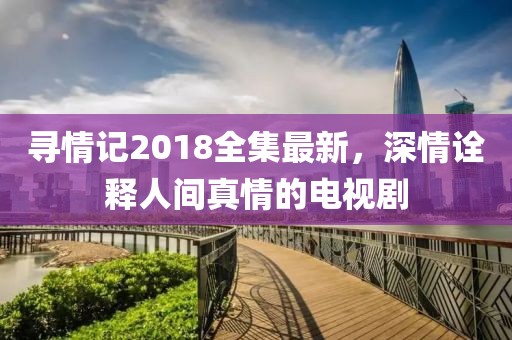 尋情記2018全集最新，深情詮釋人間真情的電視劇