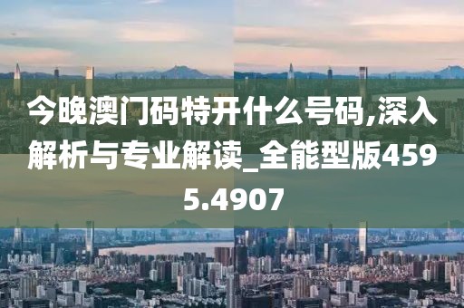 今晚澳門碼特開什么號碼,深入解析與專業(yè)解讀_全能型版4595.4907