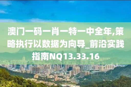 澳門一碼一肖一特一中全年,策略執(zhí)行以數(shù)據(jù)為向?qū)前沿實(shí)踐指南NQ13.33.16