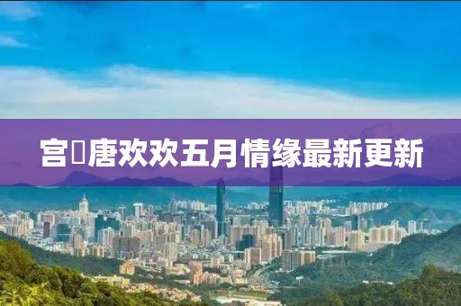 宮洺唐歡歡五月情緣最新更新