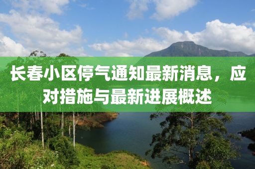 長春小區(qū)停氣通知最新消息，應對措施與最新進展概述