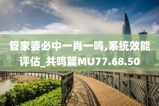 管家婆必中一肖一鳴,系統(tǒng)效能評估_共鳴篇MU77.68.50