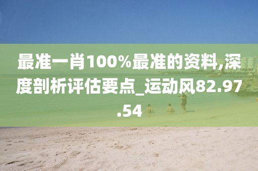 最準一肖100%最準的資料,深度剖析評估要點_運動風82.97.54