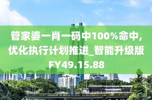 管家婆一肖一碼中100%命中,優(yōu)化執(zhí)行計劃推進(jìn)_智能升級版FY49.15.88