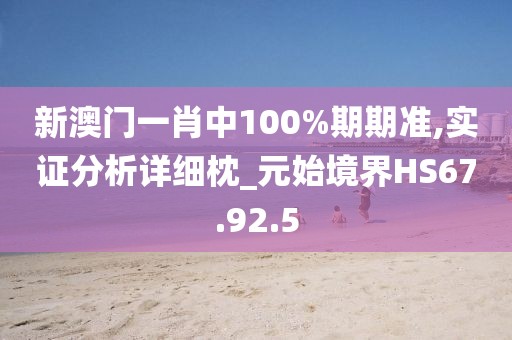 新澳門一肖中100%期期準,實證分析詳細枕_元始境界HS67.92.5