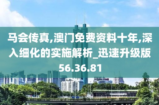 馬會(huì)傳真,澳門(mén)免費(fèi)資料十年,深入細(xì)化的實(shí)施解析_迅速升級(jí)版56.36.81