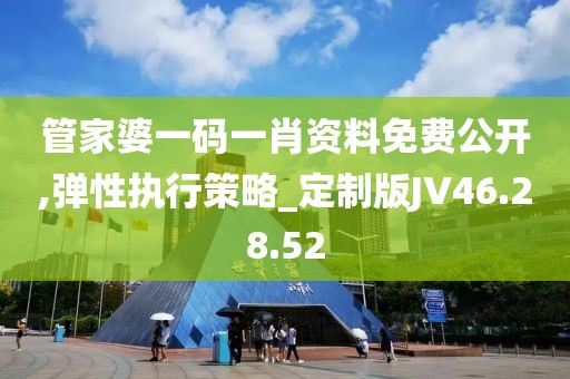 管家婆一碼一肖資料免費(fèi)公開,彈性執(zhí)行策略_定制版JV46.28.52