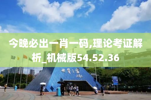 今晚必出一肖一碼,理論考證解析_機械版54.52.36