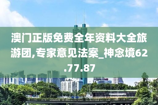 澳門正版免費全年資料大全旅游團,專家意見法案_神念境62.77.87