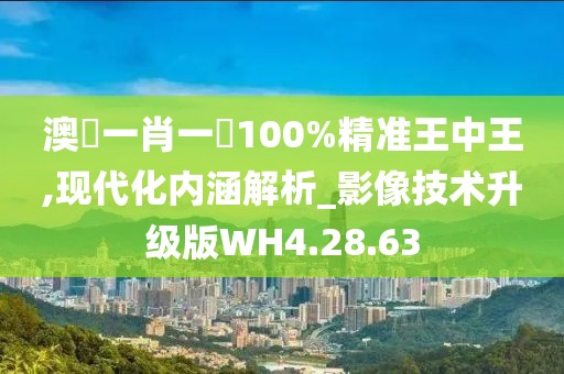 澳門一肖一碼100%精準王中王,現(xiàn)代化內涵解析_影像技術升級版WH4.28.63