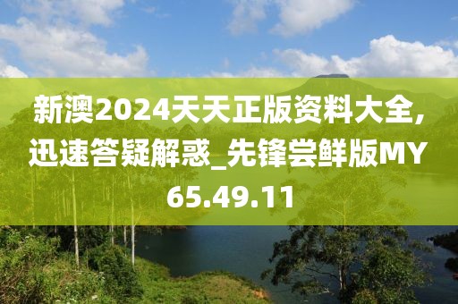 新澳2024天天正版資料大全,迅速答疑解惑_先鋒嘗鮮版MY65.49.11