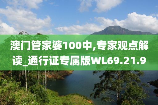 澳門管家婆100中,專家觀點(diǎn)解讀_通行證專屬版WL69.21.9