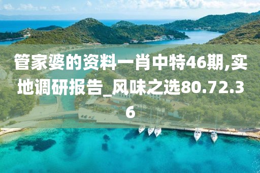 管家婆的資料一肖中特46期,實地調(diào)研報告_風味之選80.72.36