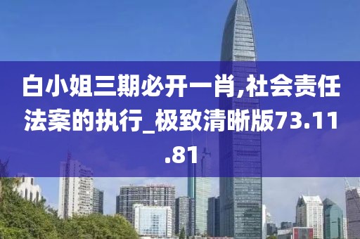 白小姐三期必開一肖,社會(huì)責(zé)任法案的執(zhí)行_極致清晰版73.11.81