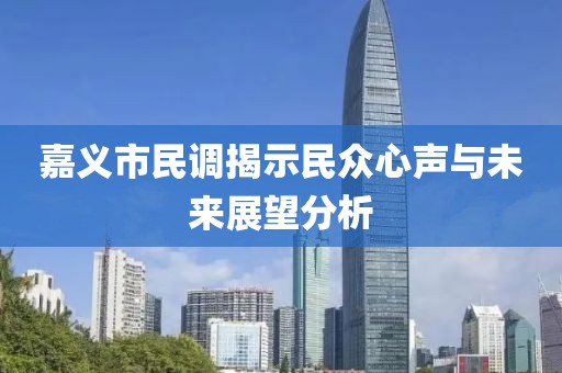 嘉義市民調(diào)揭示民眾心聲與未來展望分析