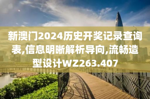 新澳門2024歷史開獎記錄查詢表,信息明晰解析導(dǎo)向,流暢造型設(shè)計WZ263.407