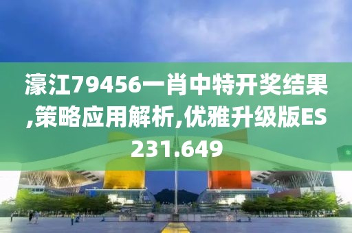 濠江79456一肖中特開獎結果,策略應用解析,優(yōu)雅升級版ES231.649