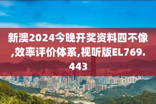 新澳2024今晚開獎資料四不像,效率評價體系,視聽版EL769.443