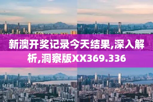 新澳開獎記錄今天結果,深入解析,洞察版XX369.336