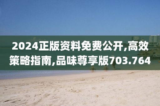 2024正版資料免費(fèi)公開(kāi),高效策略指南,品味尊享版703.764