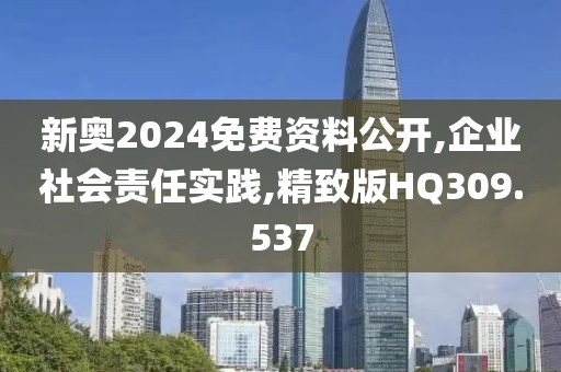 新奧2024免費(fèi)資料公開,企業(yè)社會責(zé)任實(shí)踐,精致版HQ309.537