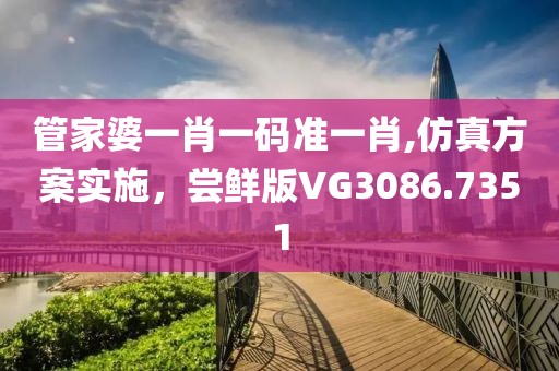 管家婆一肖一碼準(zhǔn)一肖,仿真方案實(shí)施，嘗鮮版VG3086.7351