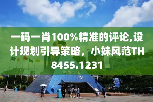 一碼一肖100%精準的評論,設(shè)計規(guī)劃引導策略，小妹風范TH8455.1231