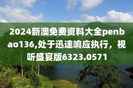 2024新澳免費資料大全penbao136,處于迅速響應(yīng)執(zhí)行，視聽盛宴版6323.0571