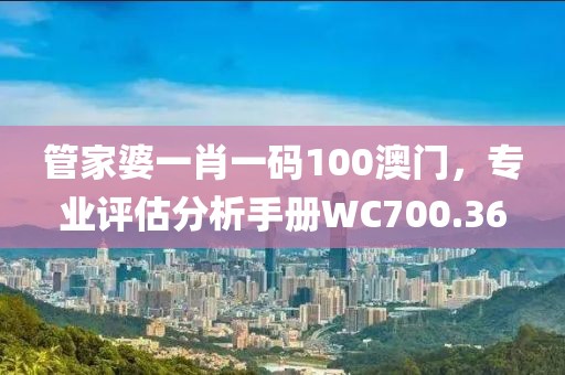 管家婆一肖一碼100澳門，專業(yè)評估分析手冊WC700.36