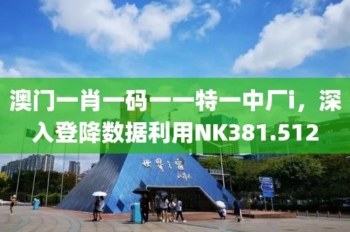 澳門一肖一碼一一特一中廠i，深入登降數(shù)據(jù)利用NK381.512