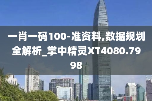 一肖一碼100-準資料,數(shù)據(jù)規(guī)劃全解析_掌中精靈XT4080.7998