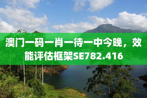 澳門一碼一肖一待一中今晚，效能評(píng)估框架SE782.416